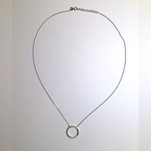 Sterling Silver & Cubic Zirconia 18” Necklace